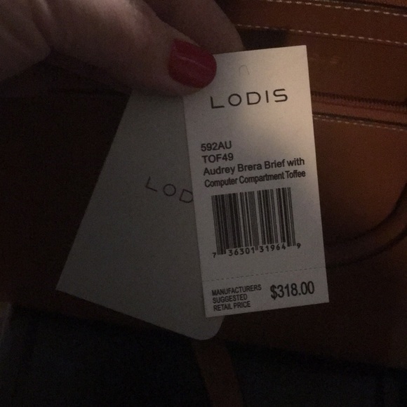 Lodiis Audrey Brera Brief Computer Comp Toffee leather! - Picture 6 of 10